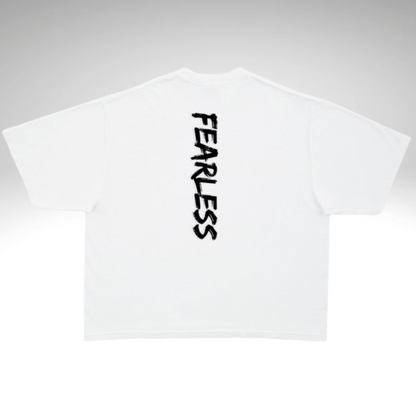 FEARLESS | White Dyed Drop-Shoulder