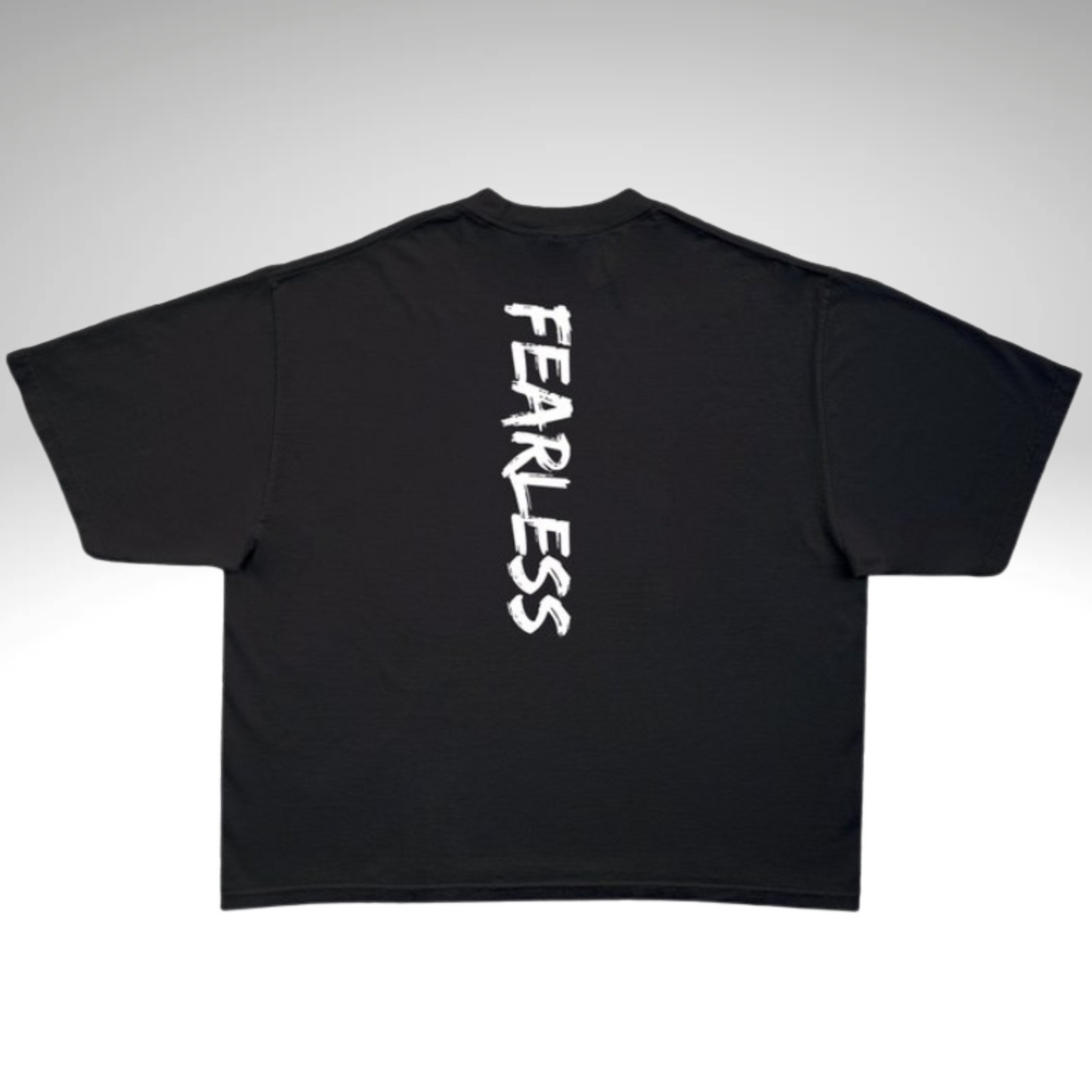 FEARLESS | Black Dyed Drop-Shoulder