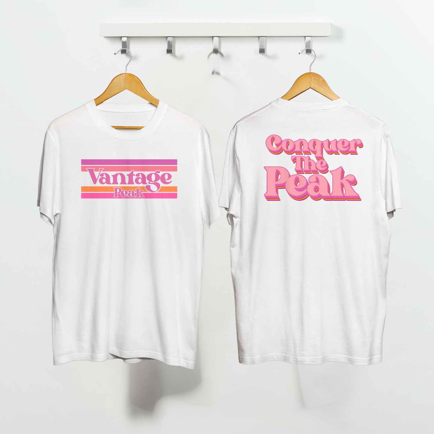 Pink Vantage Peak | Tall Heavyweight T-Shirt